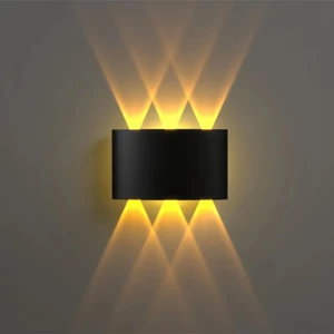 Çift Yönlü 3'lü Duvar Aplik Dekoratif Dış Mekan Amber LED Aydınlatma