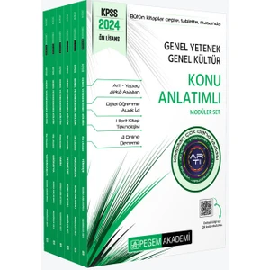 Pegem Akademi Yayıncılık KPSS 2024 Genel Yetenek Genel Kültür Önlisans Konu Anlatımlı Modüler Set