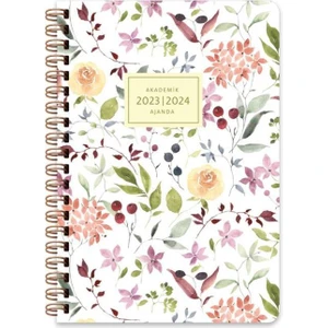Keskin Color A5 Spiralli Akademik Ajanda - Çiçek
