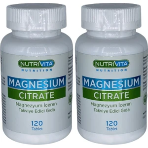 Nutrivita Nutrition Magnesium Citrate 2 x 120 Tablet Magnezyum Sitrat