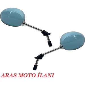 Aras Moto Araro Cappucino 125 cc - 50 cc Ayna Takımı Turkuaz Renk - Arasmoto