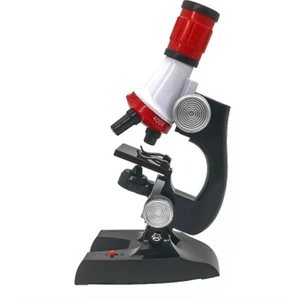 Işıklı Mikroskop Çocuk Eğitimi Için Mikroskop Seti 100X400X1200X Büyütme