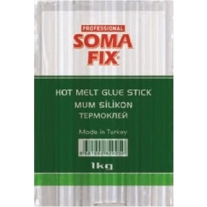 Şeffaf 1 Kg 7.4X300 mm İnce Mum Silikon Sıcak Çubuk Yapıştırıcı