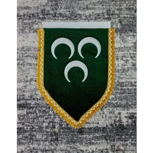 Yeşil Üç Hilal Beşgen Flama