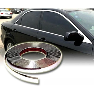NKT GROUP Araç Içi Dışı 3D Krom Dekoratif Nikelaj Şerit Çıta 9mm x 4 Metre