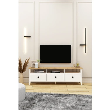 Avm Park Remy 150 cm Beyaz Sepet TV Ünitesi Suntalam Malzeme ile Modern