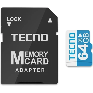 Tecno 64 GB Hafıza Kartı 100mb/s Hızında Ultra Performanslı Bellek