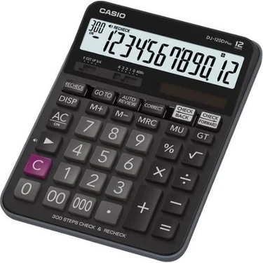 Casio DJ-120D Plus İşlem Kontrollü 12 Hane Masa Üstü Hesap
