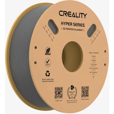 Creality Creality Hyper Pla Filament Gri 1.75MM 1kg