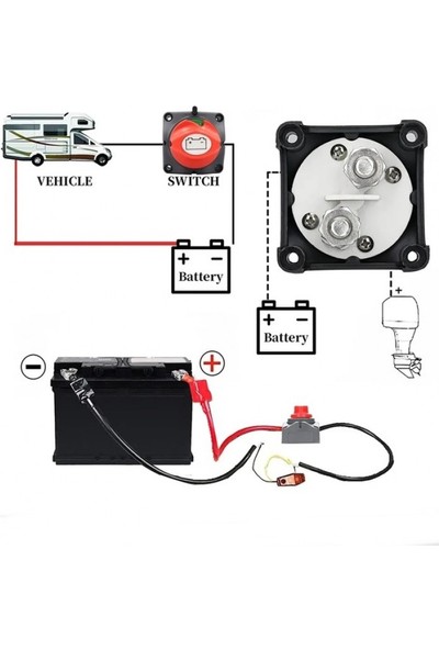 Aral Teknoloji Tekne Akü Şalteri 275A 2p 12-24V On-Off