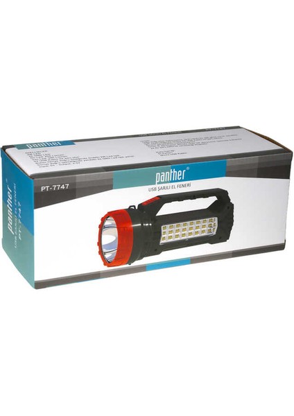 PT-7747 USB Şarjlı Spot Fener