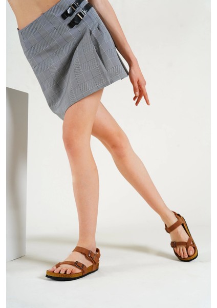 Brendi Tek Parmak Taba Süet Sandalet fırsatları