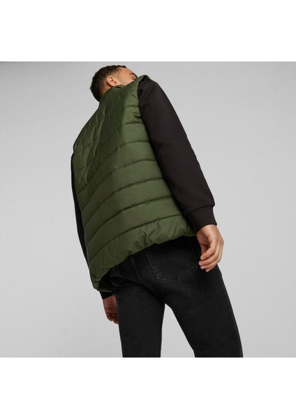 Essentials Hooded Erkek Haki Yelek