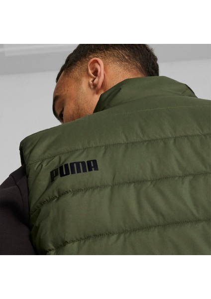 Essentials Hooded Erkek Haki Yelek