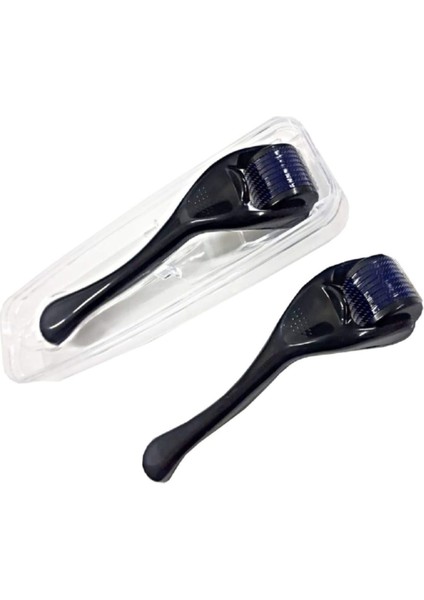 0,75MM Siyah Dermaroller 540 Iğneli Masaj Aleti + Dezenfektan Hediyeli