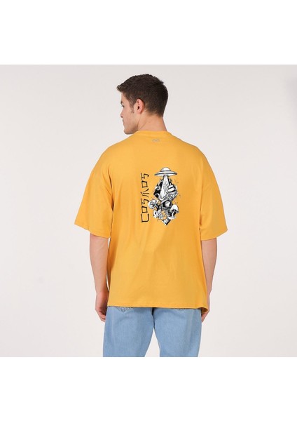 Cosmos Uzay Sırt Oversize T-Shirt Hardal fiyatları