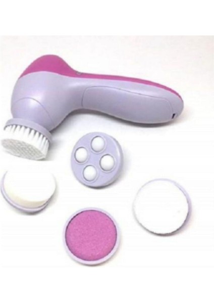 Pilli Beş Başlıklı Yüz Cilt Temizleyici Peeling Seti Yüz Masaj Aleti 5 In 1