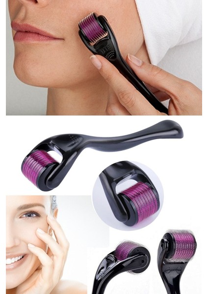 Dermoroller 540 Iğneli Dermoroller Titanyum 1.00 mm Iğne Cilt Yenileme ve Masaj Aleti