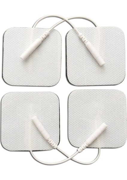 4 Adet Yedek Kare Tens Pedi Kablolu Elektrot Tens Pedi Masaj Aleti