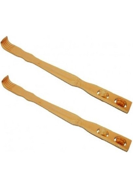 Ahşap Uzun Sırt Kaşıma Aleti Masaj Tekerlekli 2 Adet