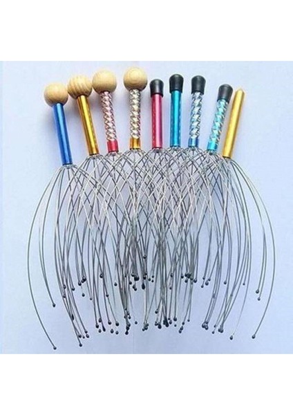 Masaj Aleti Yumuşak Uçlu Pratik Kafa Kaşıma Saç Deri Kaşıma Teli Anti Stres Telli Masaj Aleti