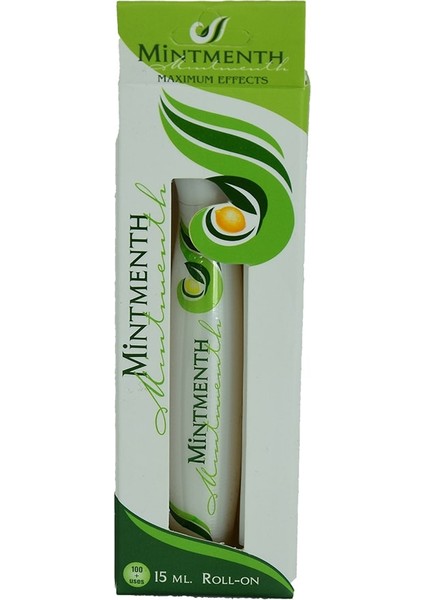 Menthol Masaj Yağı Roll On Mentol Nane Okaliptus Bitkisel Yağlar Karışımlı 15 ml