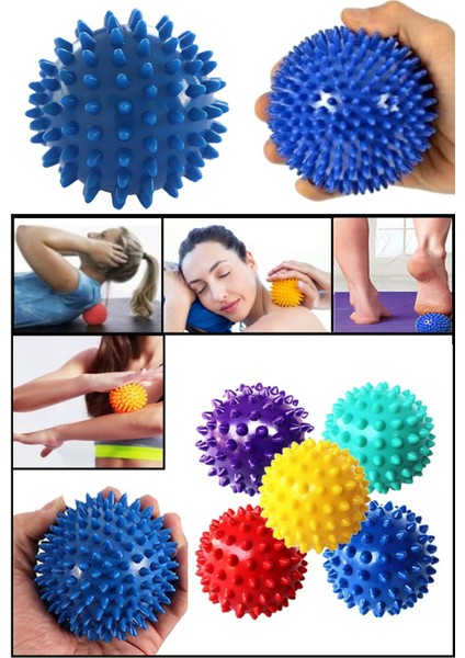 Profesyonel Fitness Mini Küçük Boy Dikenli Kas Duyu Masaj Topu 6 cm Spor Set