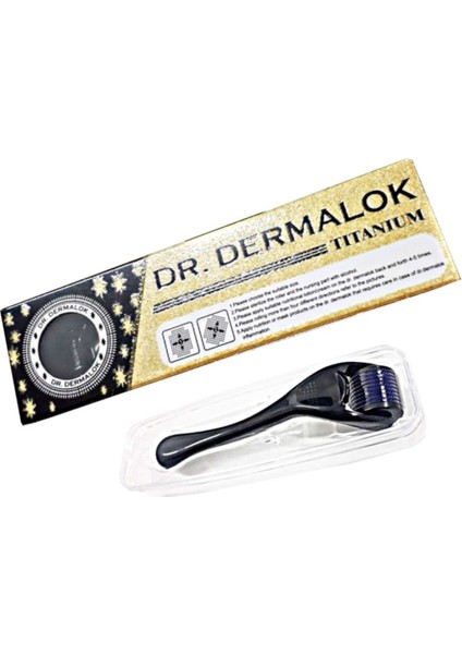 1.0mm Siyah Dermaroller Masaj Tarağı 540 Iğneli Dr.dermalok 1mm Saç, Yüz, Vücut
