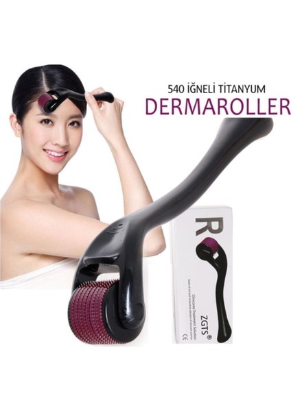 0.75MM Zgts Dermaroller Masaj Aleti 540 Iğneli Mavi Su Serum Tarağı Saç, Yüz, Vücut