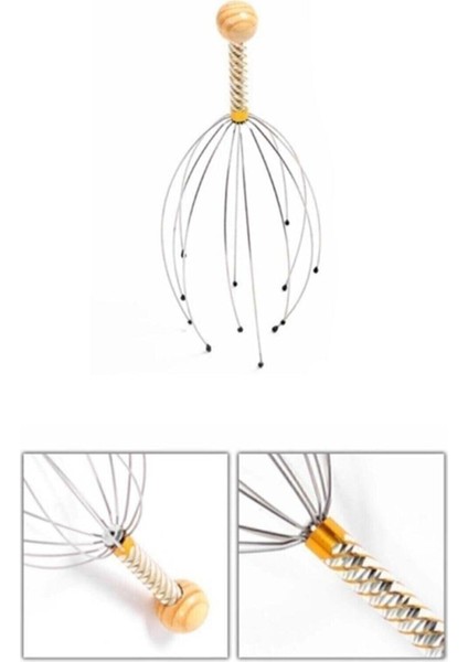 3 Adet Kafa Masaj Aleti Baş Boyun Kafa Masaj Saç Kaşıma Teli