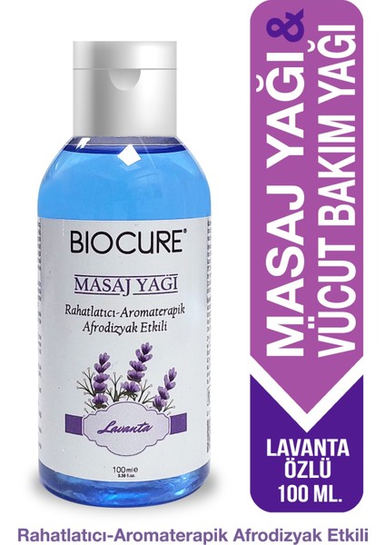 Rahatlatıcı Aromaterapik Masaj Yağı ve Vücut Bakım Yağı / Lavanta Özlü