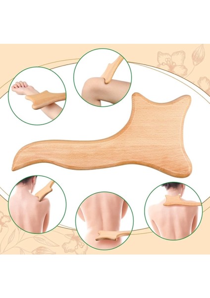 Masaj Aleti Lenf Drenaj % 100 Doğal Ahşap El Yapımı