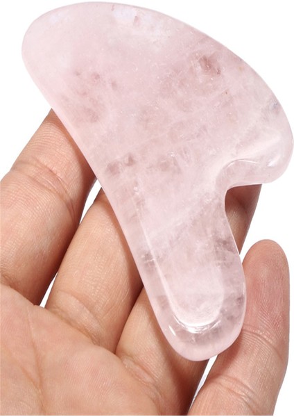 Pembe Kuvars Gua Sha Taşı Masaj Aleti