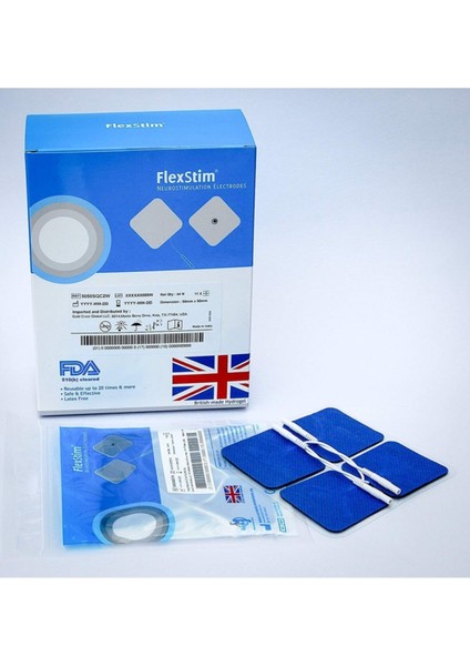 Tens Pedi Flexstim Kare Tens Elektrodu 4 Lü Paket 5*5 (3 ADET=12PED)