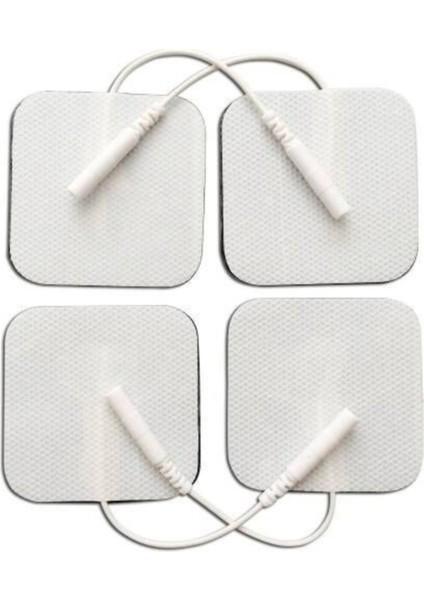 12 Adet Kablolu/soketli Tens Pedi Elektrodu (5X5CM Kare) Igneli Tens Peti Tüm Cihazlara Uyumlu.