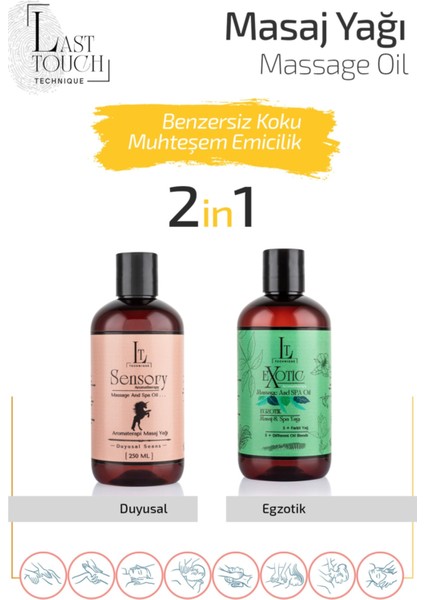 Masaj Yağı 2'li Seri Duyusal Seans+Egzotik Seans
