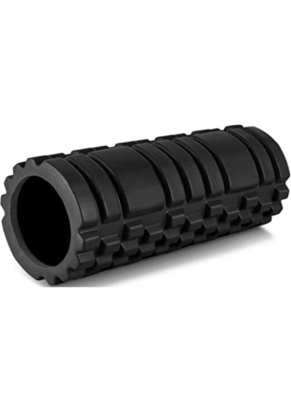 Bayar Ithalat Foam Roller Tırtıklı Yoga Silindiri Kısa Masaj Köpük Rulosu, Rulo Yoga Pilates Siyah