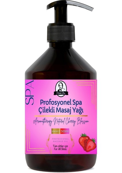 Aromatherapy Spa Selülit ve Cilt Çilek Kokulu Masaj Yağı 500 ml