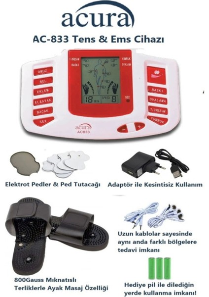 Ultra Masaj Aleti Fizik Tens Cihazı.