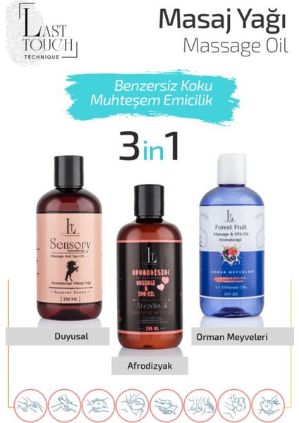 Masaj Yağı 3'lü Seri (Duyusal+Orman Meyveleri)