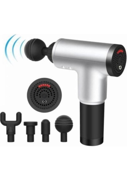 Sporcu Masaj Aleti Masaj Aleti 4 Başlıklı Şarjlı Titreş