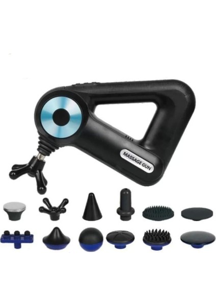 Massage Gun 12 Başlıklı Çok Fonksiyonlu Masaj Tabancası