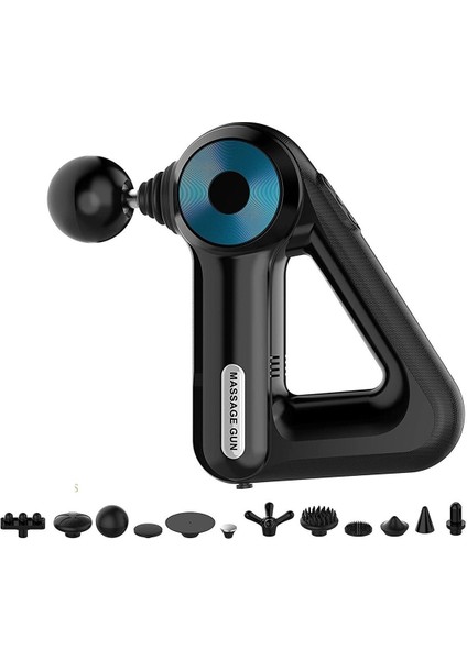 12 Başlıklı Çok Fonksiyonel Masaj Tabancası Boyun Vücut Masaj Tabancası