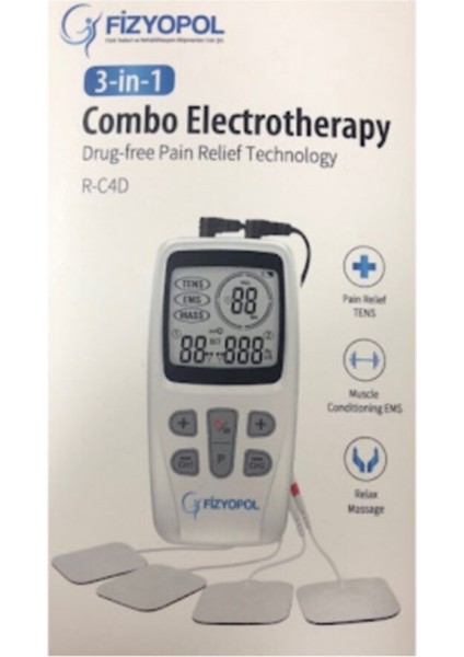 Tens Stimülasyon Masaj Cihazı Rc-4 2 Kanallı Hazır Programlı