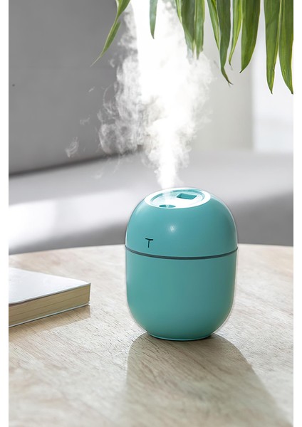 Oda- Araç Hava Nemlendirici Buhar Makinesi Yeşil T Model