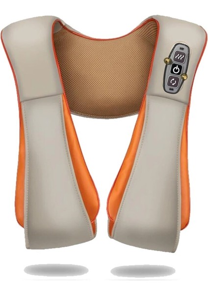 U Şeklinde Ovmalı Yoğurmalı Ayarlanabilir Isıtmalı Vücut Boyun Omuz Masaj Yastığı Üç Fonksiyonlu