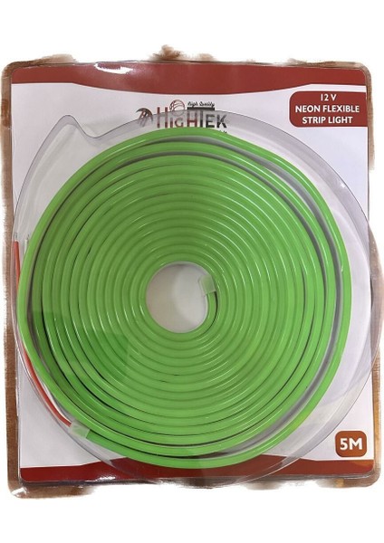 Neon LED 12 Volt Yeşil 6X12MM 5mt Hightek