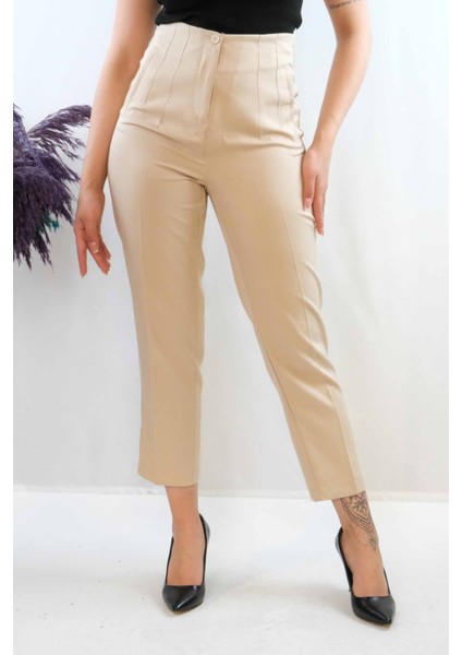 Yüksek Bel Pantolon Taş