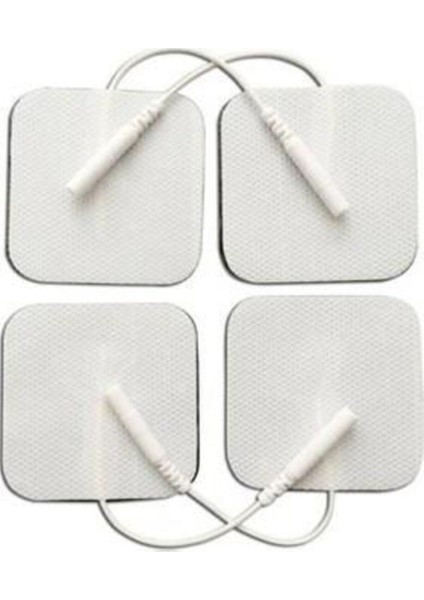 Kablolu / Soketli Elektrot 5*5 cm Ems Tens Cihazı Pin Girişli Elektrod , 1 Paket = 4 Adet
