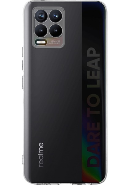 Realme 8 Kapak 1mm Süper Silikon Şeffaf Kılıf